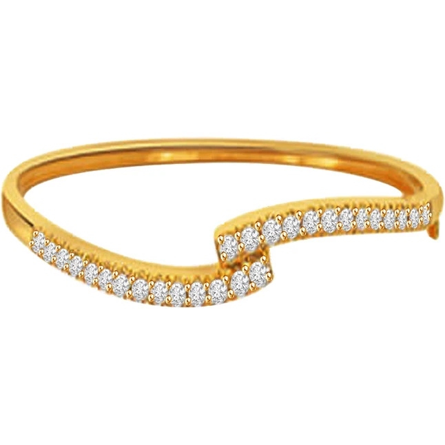 Showgirl Real Diamond & 18K Gold Bracelet (BG11)