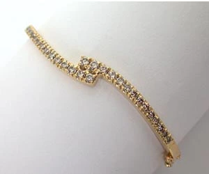 Showgirl Real Diamond & 18K Gold Bracelet (BG11)