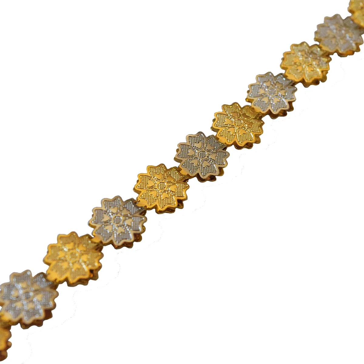 Beautiful Flower Shaped Gold & Silver Plated Bracelet for Women (BGP95)