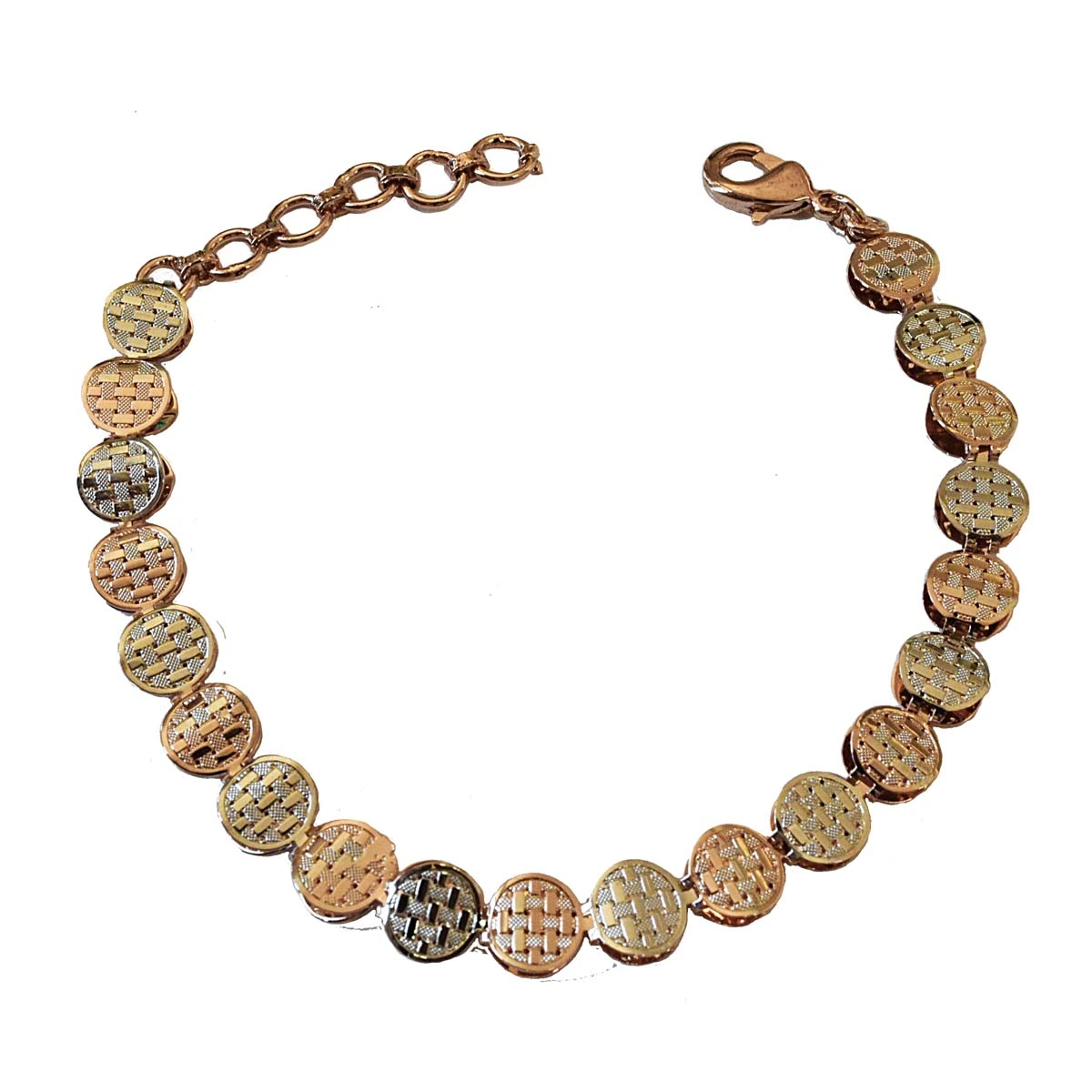 Trendy Round Shaped Rose Gold Plated Bracelet for Women (BGP96)