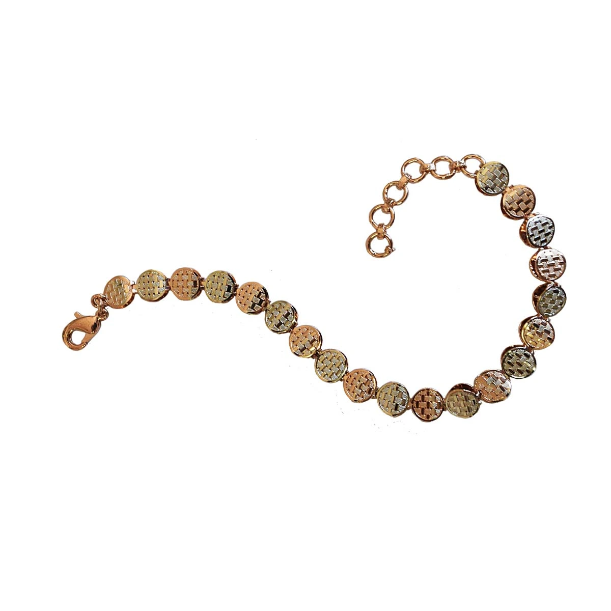 Trendy Round Shaped Rose Gold Plated Bracelet for Women (BGP96)