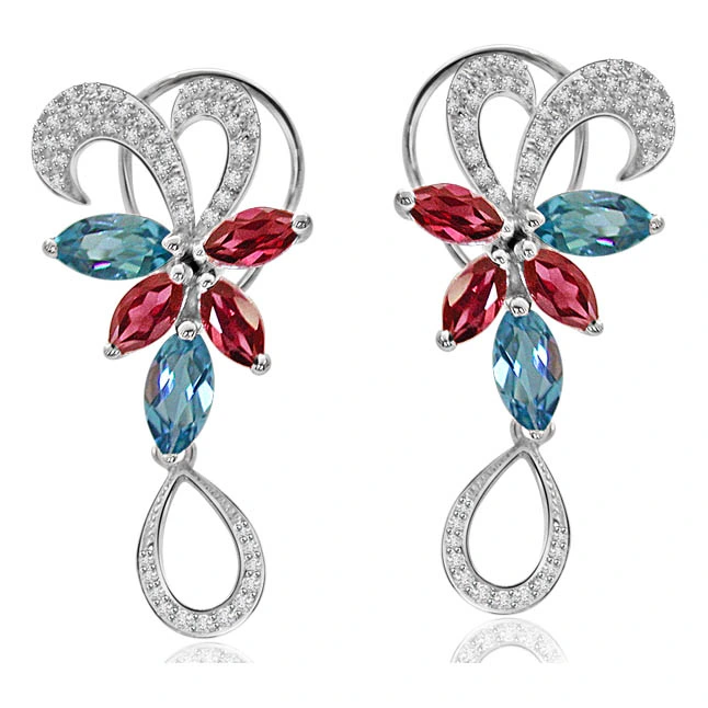 Feminine Grace - 0.56cts Diamond Earrings (BT12)