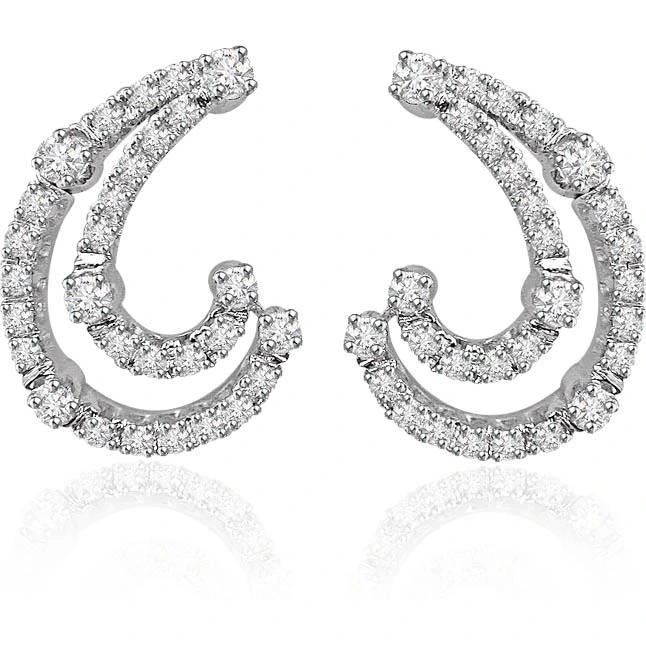 Two of A Kind -1.06ct Diamond Earrings -Designer Earrings