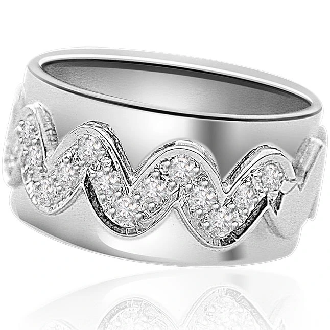 Diamond Snak Band 0.32ct Real Diamond Ring (BT7)