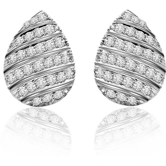 Drops of Diamond -Beautiful Diamond Earrings -Designer Earrings