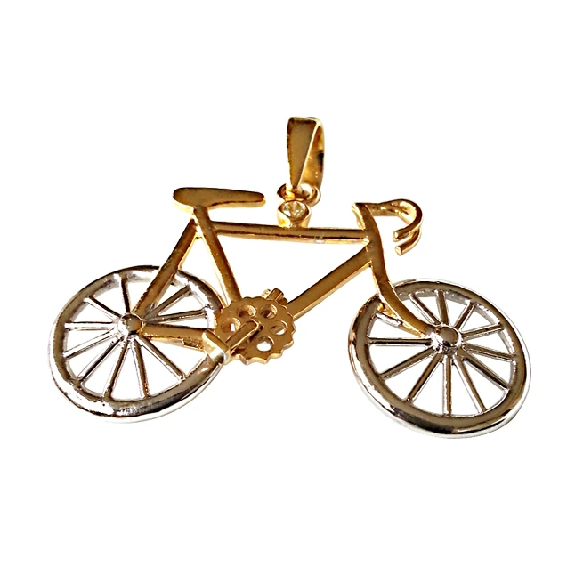 Bicycle Charm -Diamond & Silver Pendants -Sport Collection