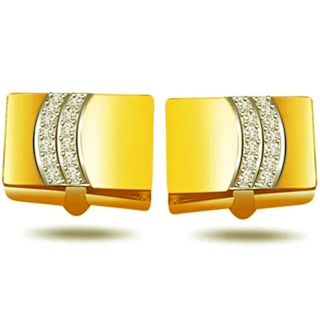 Greek God - 0.50ct VS Diamond Gold Cufflinks (CF19)