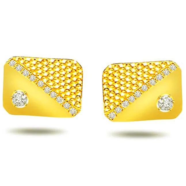 Coveted Cufflinks - 0.20ct VS Clarity Diamond Gold Cufflinks (CF7)