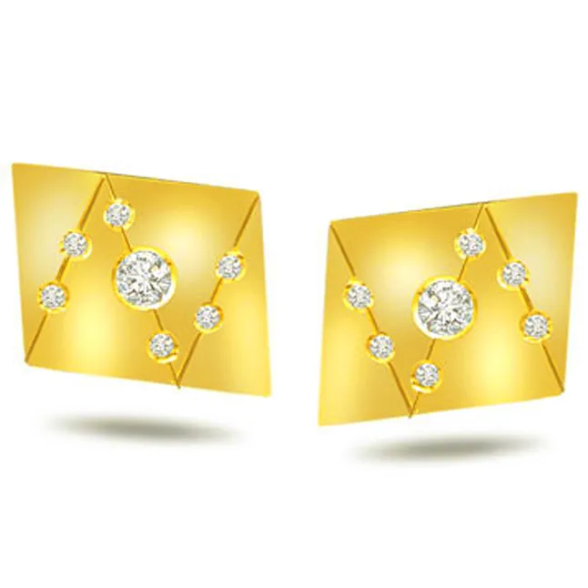 Links Of Love -0.30ct VS Clarity Diamond Gold Cufflinks -Cufflinks