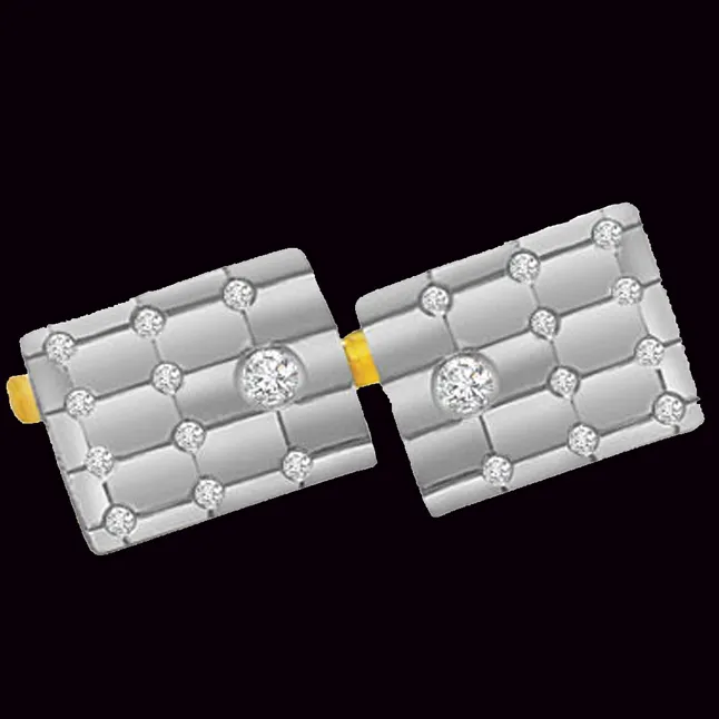 Real Reflections - 0.28ct Diamond Gold Cufflinks (CF15)