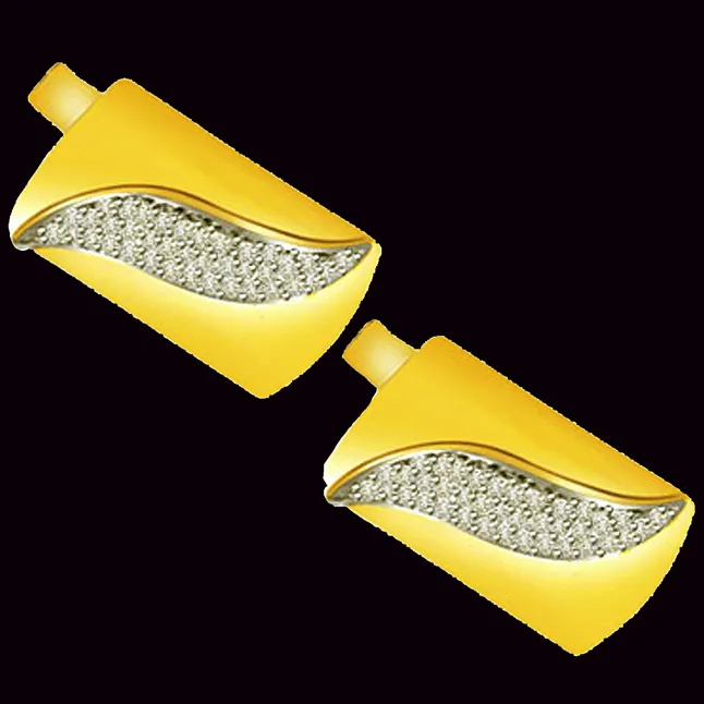 A Groom's Delight - 0.40ct Diamond Gold Cufflinks (CF16)