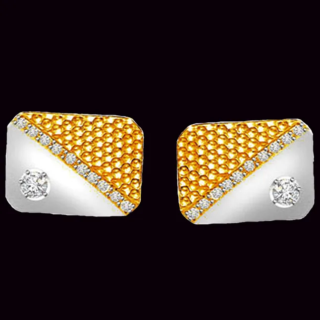 Clutch N Cuff - 0.28ct VS Diamond Gold Cufflinks (CF18)