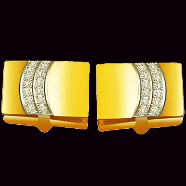 Greek God - 0.50ct VS Diamond Gold Cufflinks (CF19)