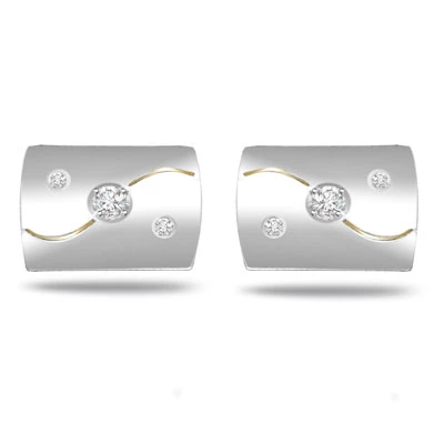 Sophisticated Style -0.14ct VS Clarity Diamond Cufflinks -Cufflinks