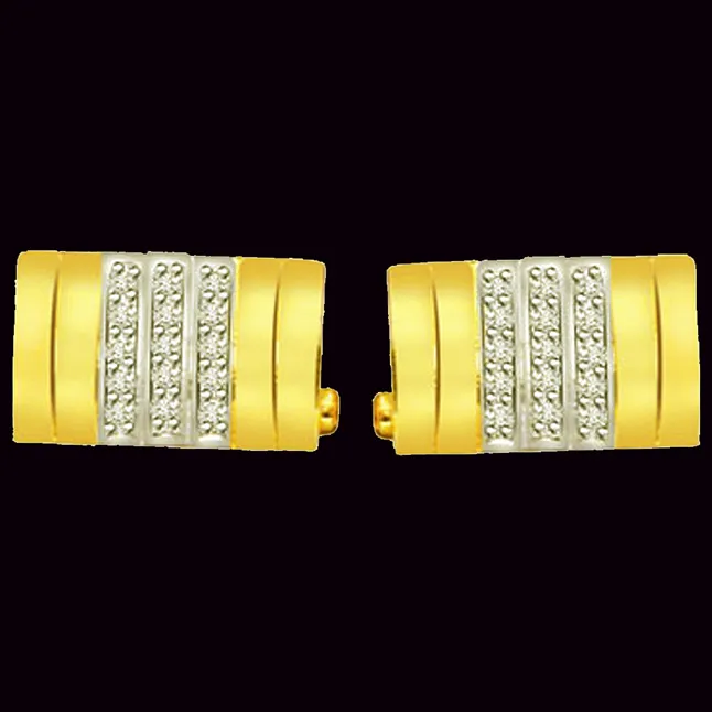 Reason For Living - 0.31ct VS Clarity Diamond Gold Cufflinks (CF6)