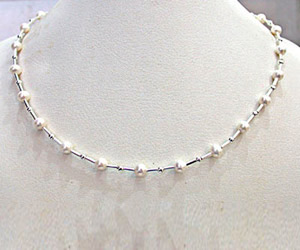 Classy Creation - Single Line Real Pearl Necklace (SN258)