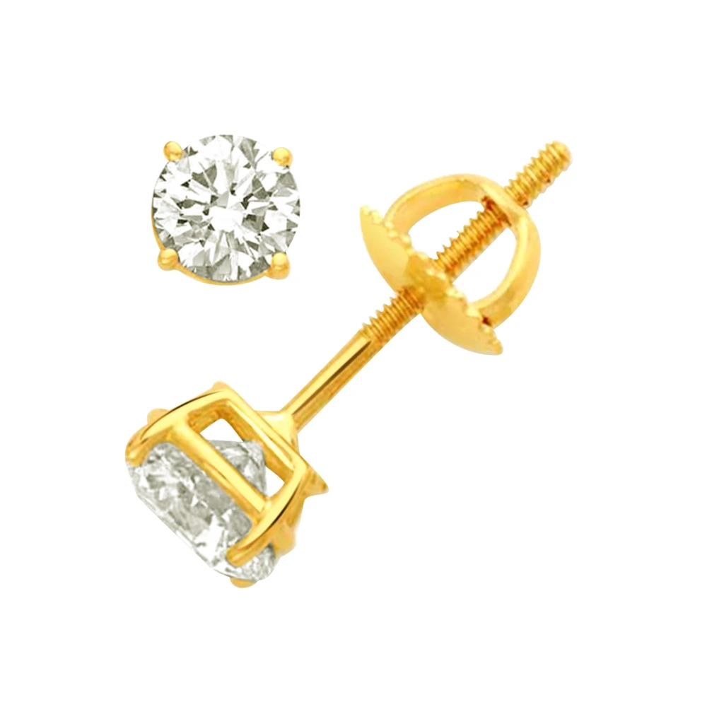 Dazzling Diamond Earrings -Solitaire Earrings