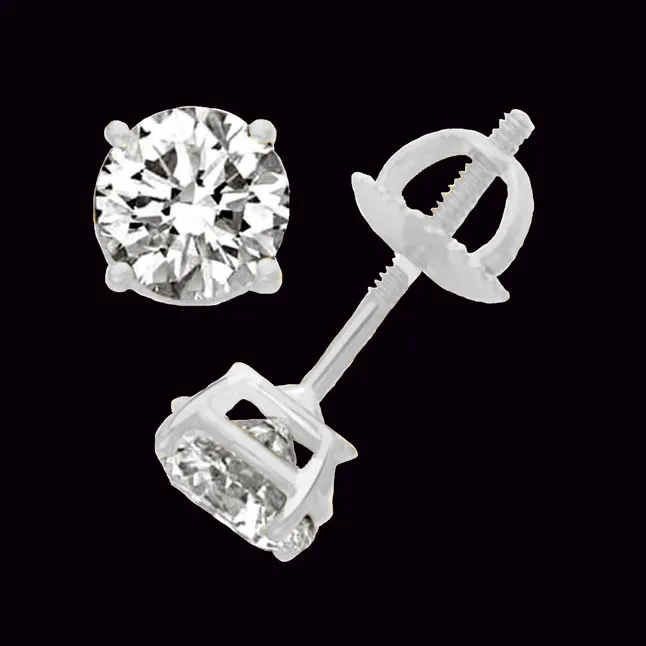 Dazzling Diamond Earrings in 14kt White Gold (DES50)