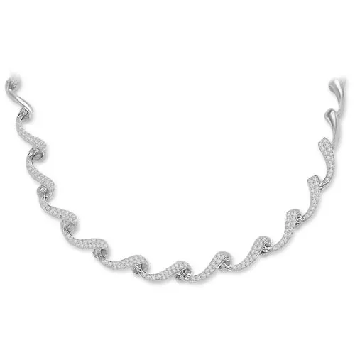 Twisted Curves 2.25ct VS Clarity Diamond Necklace -Diamond Necklace