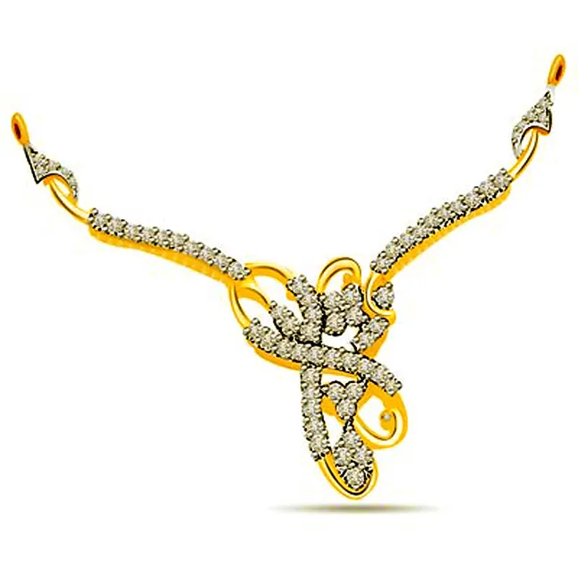 Flowery Expression 1.00cts Diamond Necklace Pendant (DN153)