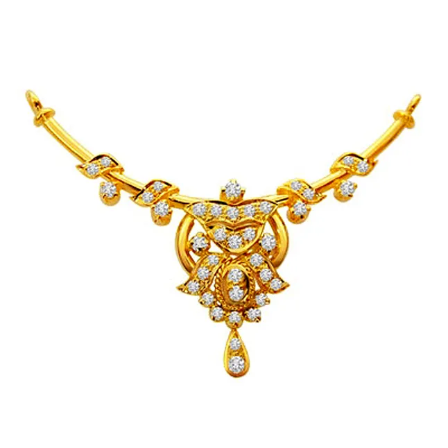 Begining of Life with a Star 0.54 cts Diamond Necklace Pendant (DN18)