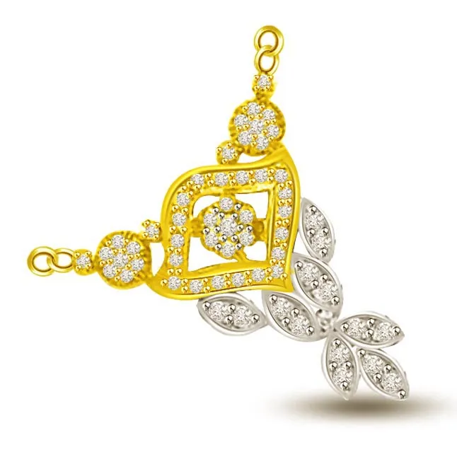 Dream of Fairy Two Tone 0.64cts VS Diamond Mangalsutra Pendant (DN181)