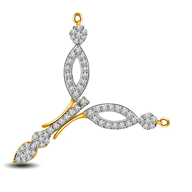 The Power Of Life Diamond & Gold Mangalsutra Pendant (DN192)