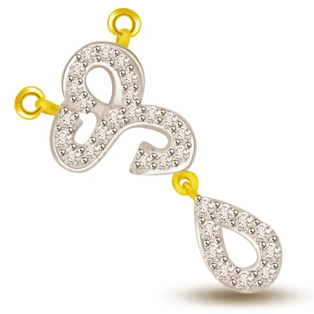 Circle Of Love Two Tone Diamond & Gold Pendant (DN203)