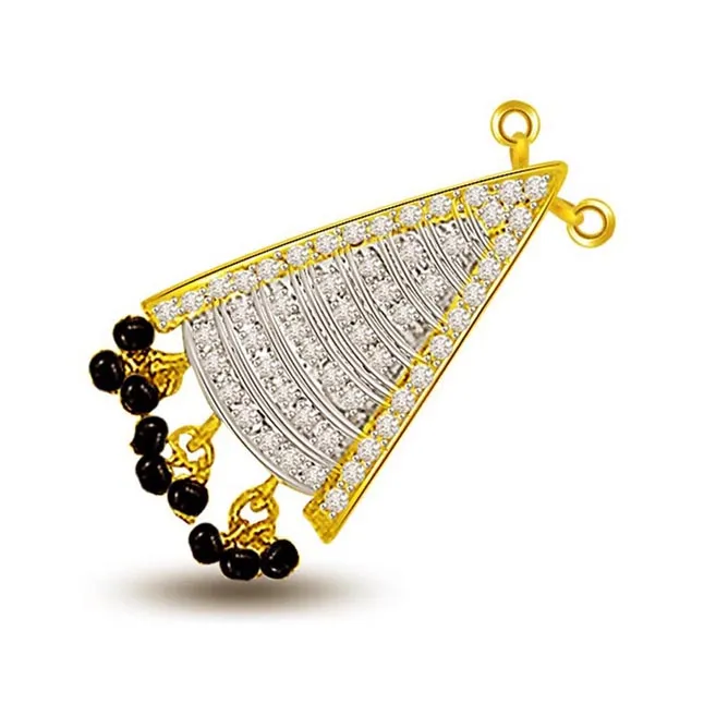 Female Divinity Diamond & Gold Mangalsutra Pendant (DN209)
