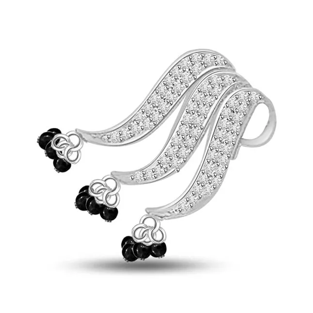 Past, Present & Future White Gold Diamond Pendants