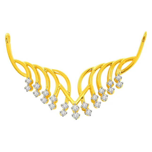 0.35 cts Fine Design Diamond Pendant Necklace (DN27)