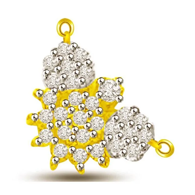 Fragrance Of Flower Diamond & Gold Pendants For Her
