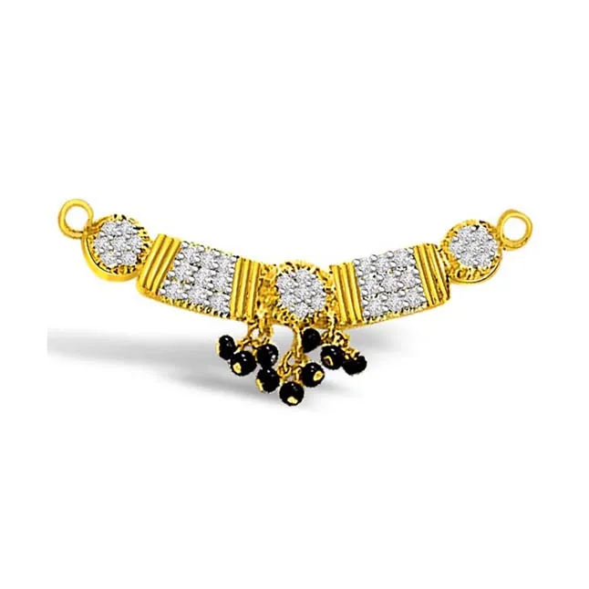 0.31cts Classy Gold & Diamond Mangalsutra Pendant (DN286)