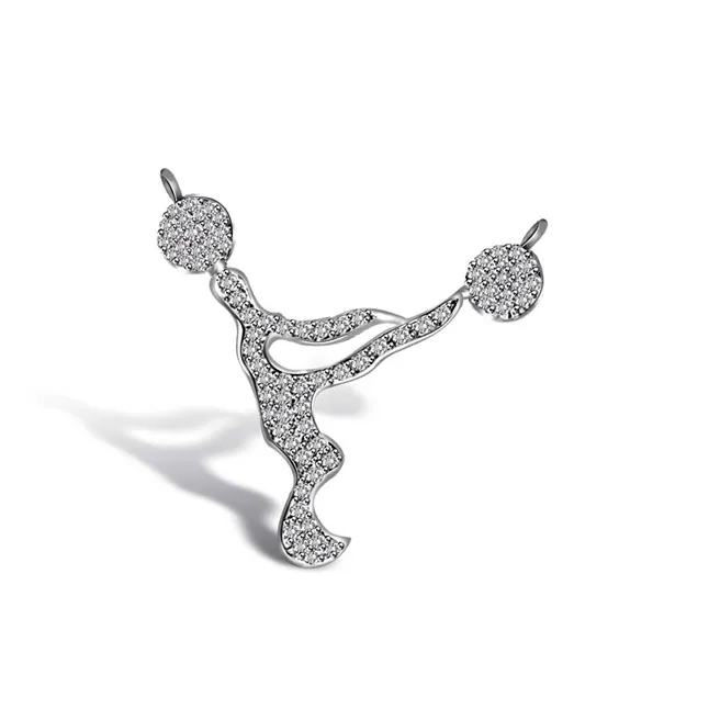 Life Together White Gold Diamond Pendant For Her (DN290)