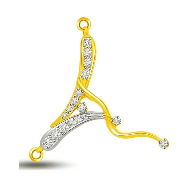 Inseparable Lovers, Two Tone Diamond Pendant (DN305)