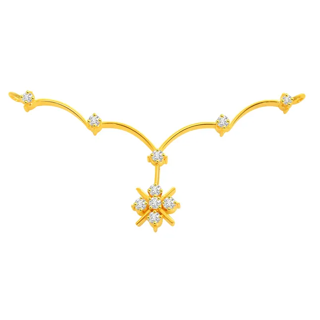 0.30 cts Brilliant White Flower Shape Diamond Necklace Pendants DN33 Necklaces