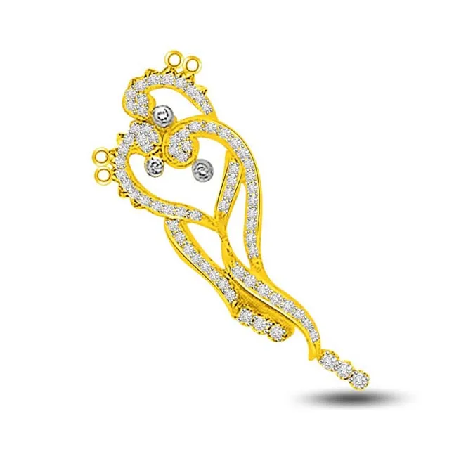 Sleeping Beauty 0.89ct Diamond Pendants -Designer Pendants