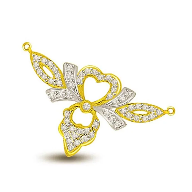 Wings Of Love 0.67cts Diamond Necklace Pendant (DN383)