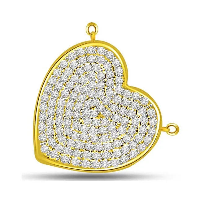 My Heart Is Filled With Love & Diamond Pendant (DN388)