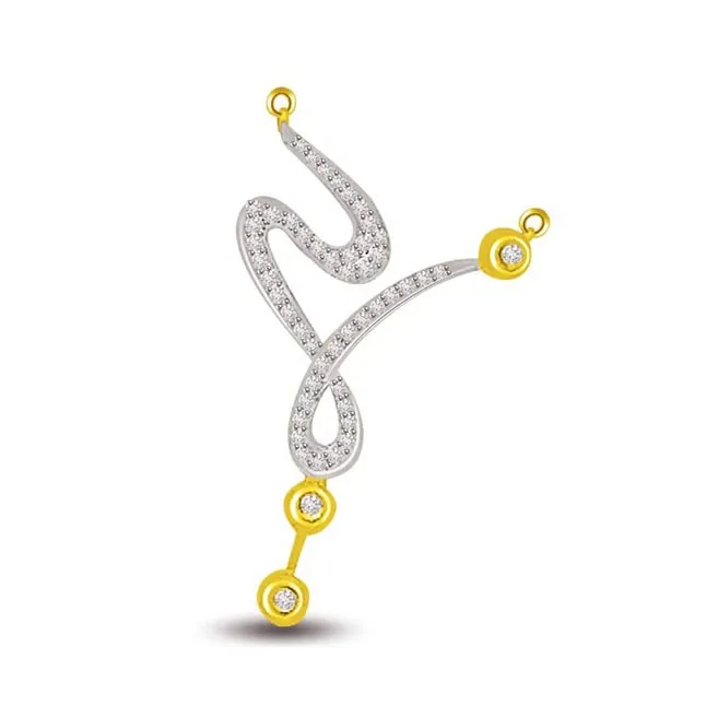 Dancing Love 0.23ct Fancy Diamond Pendants -Designer Pendants