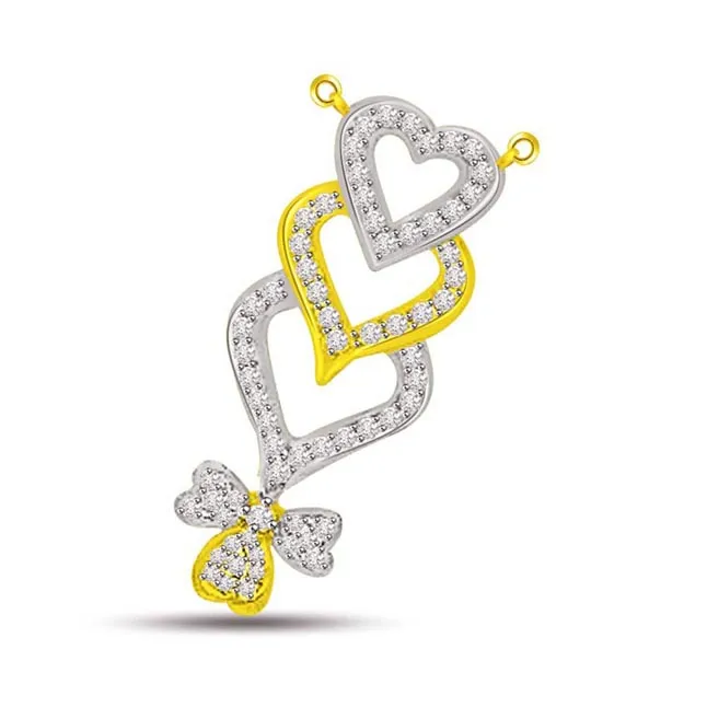 Hearts On Fire Two Tone Diamond Pendant (DN418)