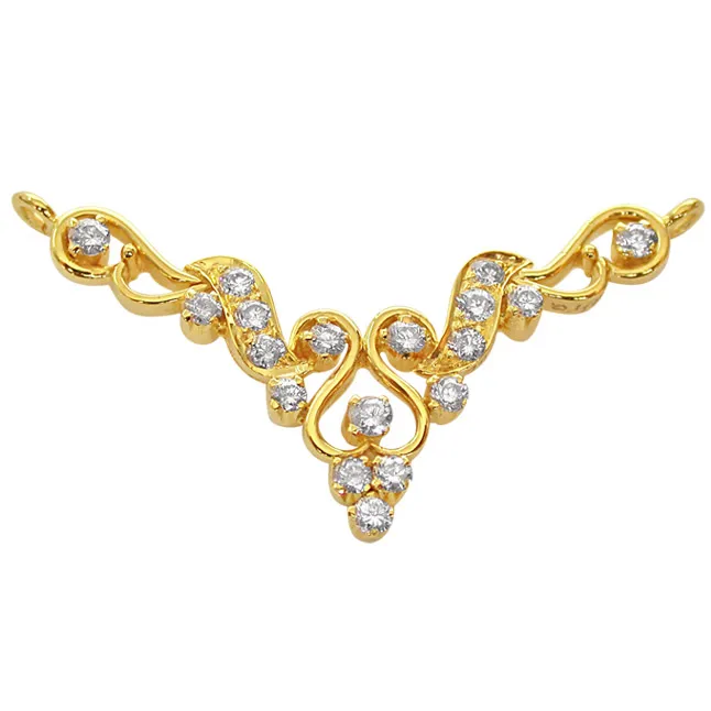 Fairy Tale 0.45cts Diamond 18kt Gold Necklace Pendant (DN439)