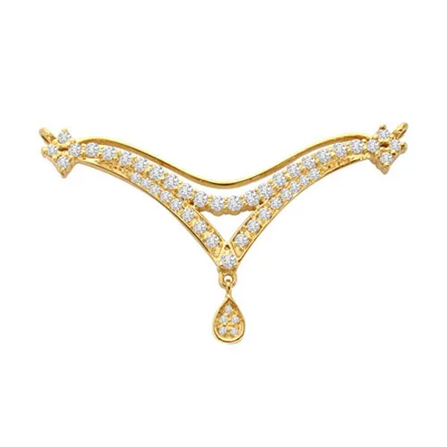 A Simple Diamond & Gold Necklace Pendant (DN60)