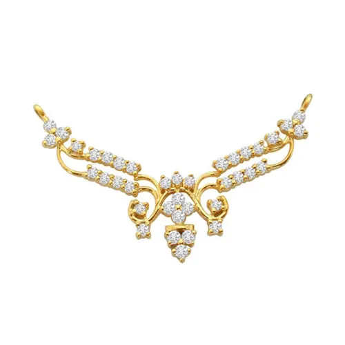 A Traditionally Designed Diamond & Gold Necklace Pendant (DN63)