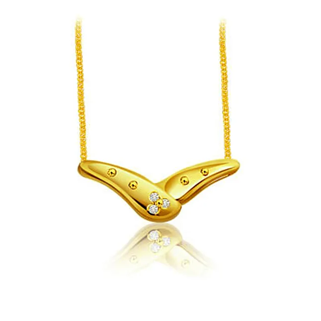 Diamond Flower 0.06 ct Diamond Necklace Pendants with chain