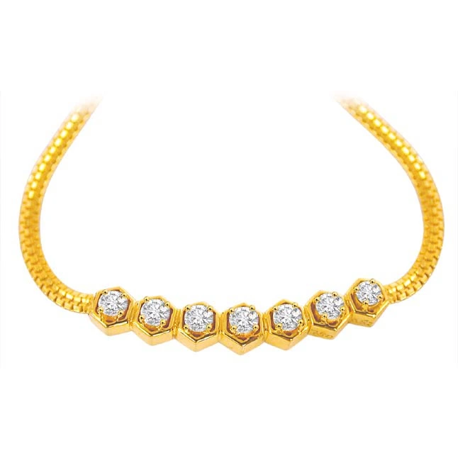 Shinning Stars Beautiful Diamond Necklace DN1110 -Solitaire Mangalsutra
