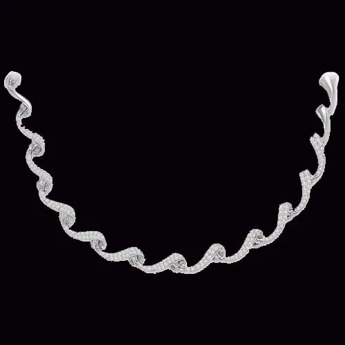 Twisted Curves 2.25cts VS Clarity Diamond Necklace (DN137)