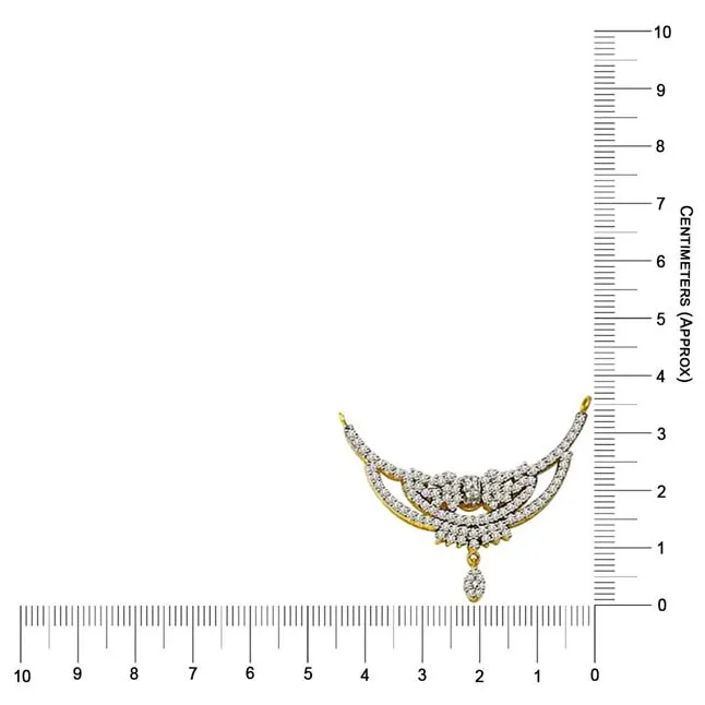 Soulmate Glittering Star's1.10cts Classy Diamond Necklace Pendant in Two Tone Gold (DN143)