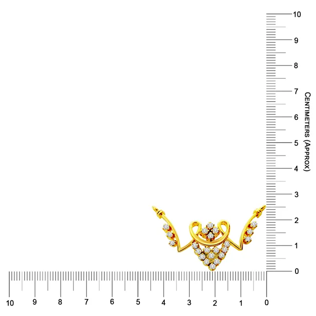 Golden Umbrella 0.54 cts Beautiful Diamond Necklace Pendant (DN16)