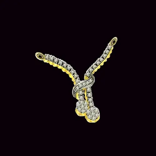Diamond Stich Forever 0.42 cts Diamond Necklace Pendant (DN161)